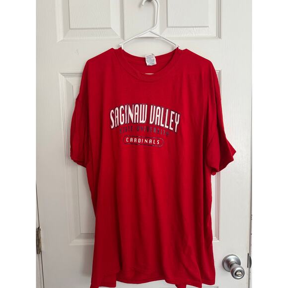 Jerzees Saginaw Valley State University Red T-Shirt Athletic Dri-Fit Sz: 2XL - Picture 1 of 3
